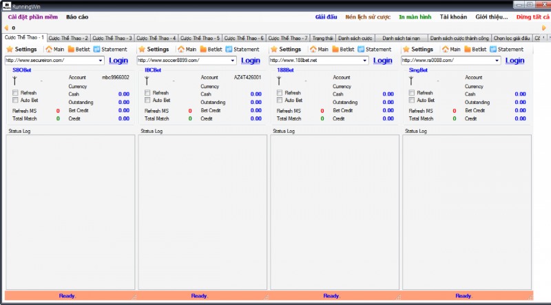 Phần mềm Running Win hỗ trợ anh em xuống tiền cược hiệu quả khi tham khảo cách tính tiền cỏ