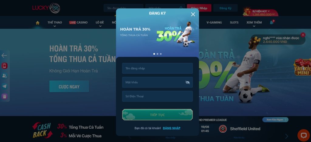 Thành viên gặp sự cố khi tham gia lập tức quy chụp nhà cái LUCKY88 lừa đảo